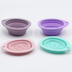 Silicone Makeup Brush & Puff Cleaner Bowl