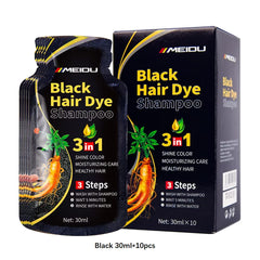 3-in-1 Natural Black Hair Dye Shampoo