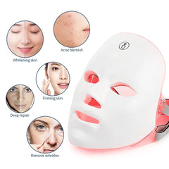 Wireless 7-Color LED Facial & Neck Mask