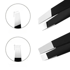 Stainless Steel Eyebrow Tweezer – Slant & Flat
