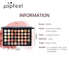 40-Color Eyeshadow Palette – Brown & Pink