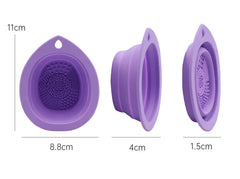 Silicone Makeup Brush & Puff Cleaner Bowl