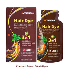 3-in-1 Natural Black Hair Dye Shampoo