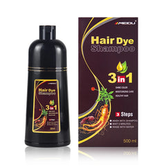3-in-1 Natural Black Hair Dye Shampoo