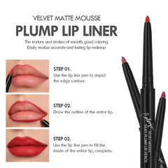 Waterproof Matte Lipliner Pencil – 12 Colors