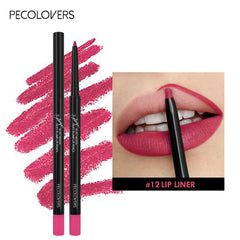 Waterproof Matte Lipliner Pencil – 12 Colors