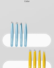HUAZDS Stainless Steel Eyebrow Tweezers – Colorful Slanted Hair Removal Tool