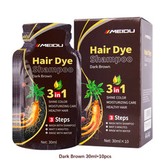 3-in-1 Natural Black Hair Dye Shampoo