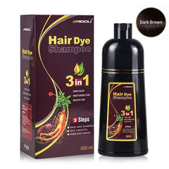 3-in-1 Natural Black Hair Dye Shampoo