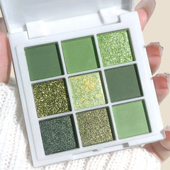 Green & Gold Eyeshadow Palette – 9/18 Colors