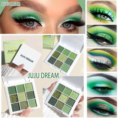 Green & Gold Eyeshadow Palette – 9/18 Colors