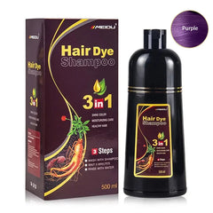 3-in-1 Natural Black Hair Dye Shampoo