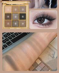 9-Color Dark Punk Eyeshadow Palette