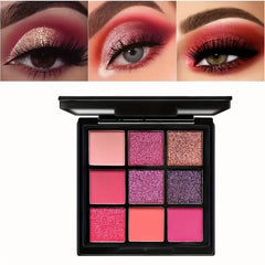 9-Color Red & Purple Eyeshadow Palette