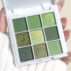 Green & Gold Eyeshadow Palette – 9/18 Colors