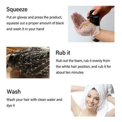 3-in-1 Natural Black Hair Dye Shampoo