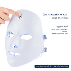 Wireless 7-Color LED Facial & Neck Mask