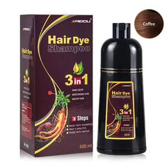 3-in-1 Natural Black Hair Dye Shampoo
