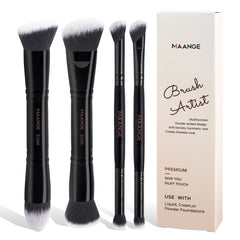 MAANGE 4-Piece Makeup Brush Set with Case