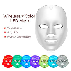 Wireless 7-Color LED Facial & Neck Mask