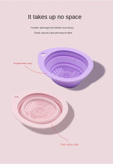 Silicone Makeup Brush & Puff Cleaner Bowl