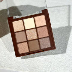 Chocolate Warm Brown Eyeshadow Palette – 9 Shades