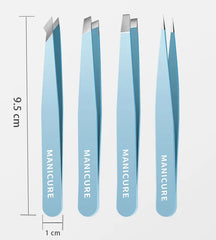 HUAZDS Stainless Steel Eyebrow Tweezers – Colorful Slanted Hair Removal Tool