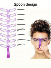 8-Piece Reusable Eyebrow Stencil Kit