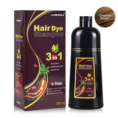 3-in-1 Natural Black Hair Dye Shampoo