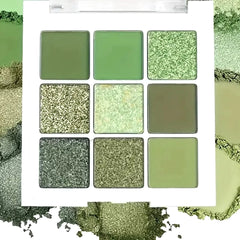 Green & Gold Eyeshadow Palette – 9/18 Colors
