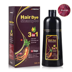 3-in-1 Natural Black Hair Dye Shampoo