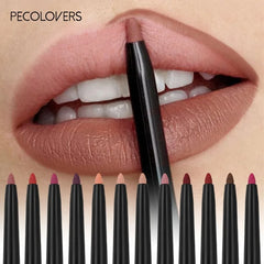 Waterproof Matte Lipliner Pencil – 12 Colors