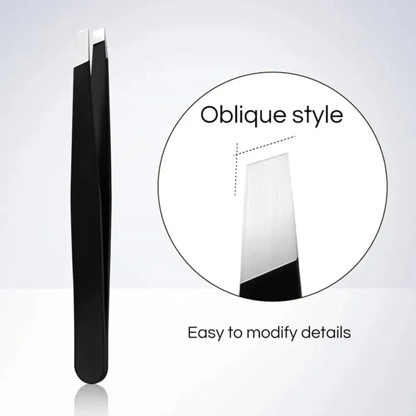 Stainless Steel Eyebrow Tweezer – Slant & Flat