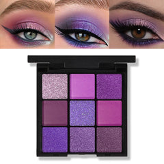 9-Color Red & Purple Eyeshadow Palette