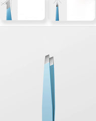 HUAZDS Stainless Steel Eyebrow Tweezers – Colorful Slanted Hair Removal Tool