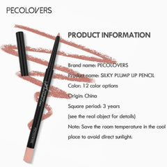 Waterproof Matte Lipliner Pencil – 12 Colors
