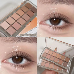 12-Color Matte Eyeshadow Palette – Tea & Apricot