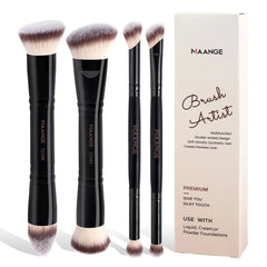 MAANGE 4-Piece Makeup Brush Set with Case