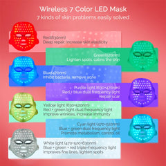 Wireless 7-Color LED Facial & Neck Mask