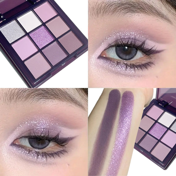 Purple Eyeshadow Palette – 9 Colors