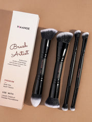MAANGE 4-Piece Makeup Brush Set with Case