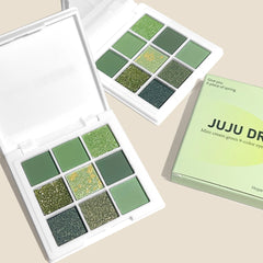 Green & Gold Eyeshadow Palette – 9/18 Colors