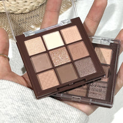 Chocolate Warm Brown Eyeshadow Palette – 9 Shades