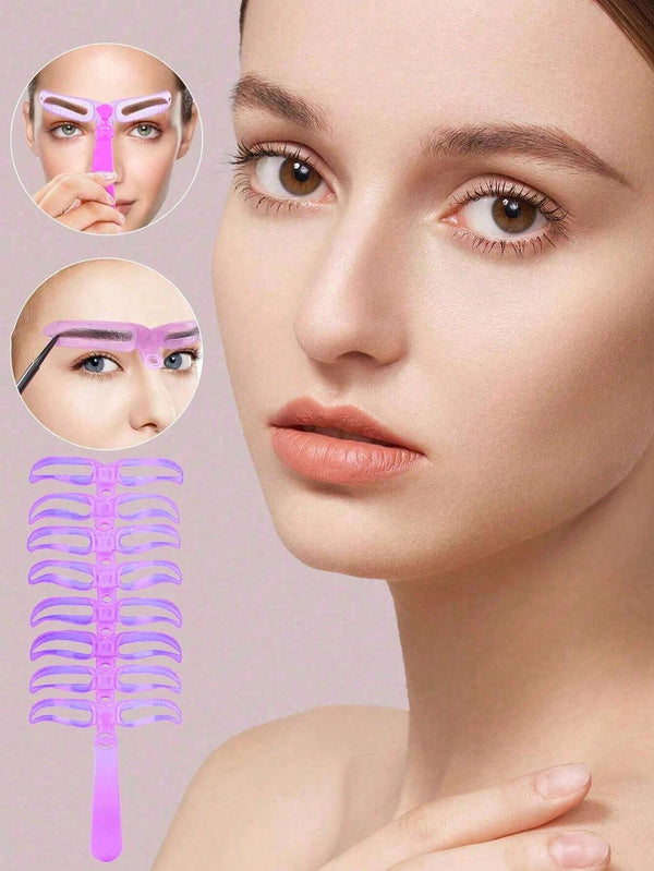 8-Piece Reusable Eyebrow Stencil Kit
