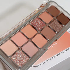 12-Color Matte Eyeshadow Palette – Tea & Apricot