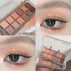 12-Color Matte Eyeshadow Palette – Tea & Apricot