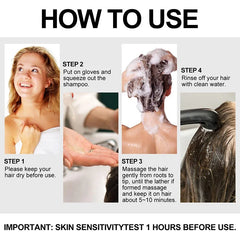 3-in-1 Natural Black Hair Dye Shampoo