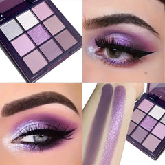 Purple Eyeshadow Palette – 9 Colors